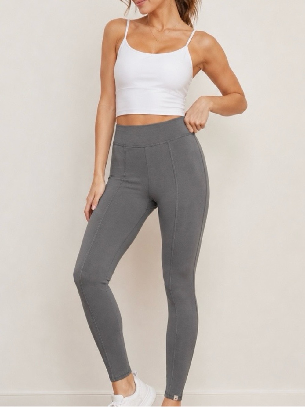 Hollister High Rise Women’s Gray Leggings Small Stretch Athletic Yoga Pants